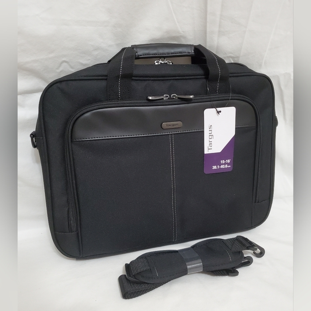 Targus Classic Slim Ergonomic Briefcase Laptop Messenger Travel Office Bag